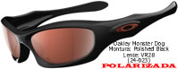 Oakley Monster Dog Polarized Polished Black/ VR28 Black Iridium (24-023)